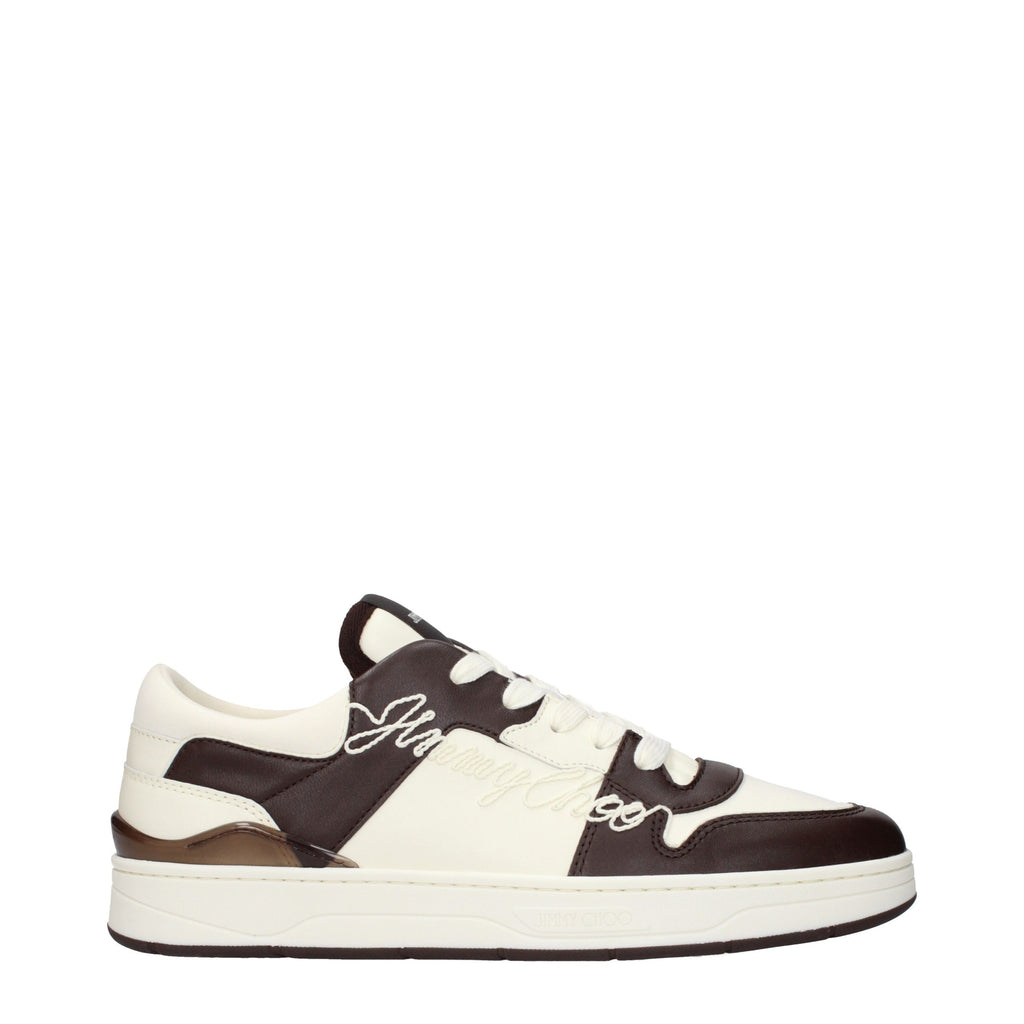 Baskets en cuir beige