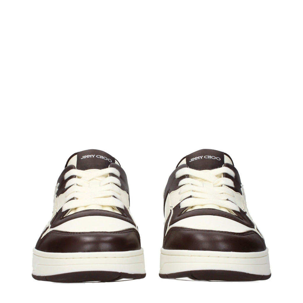 Baskets en cuir beige