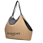 Sac à bandoulière en raphia beige