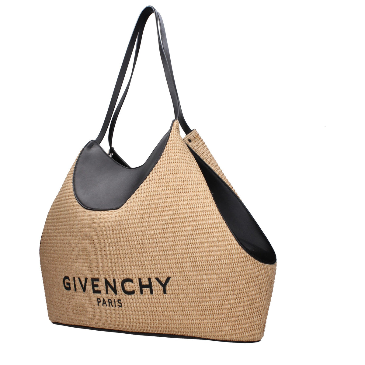 Sac à bandoulière en raphia beige