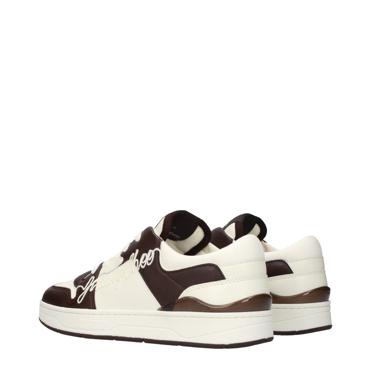 Baskets en cuir beige