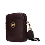 Sac bandoulière en cuir violet