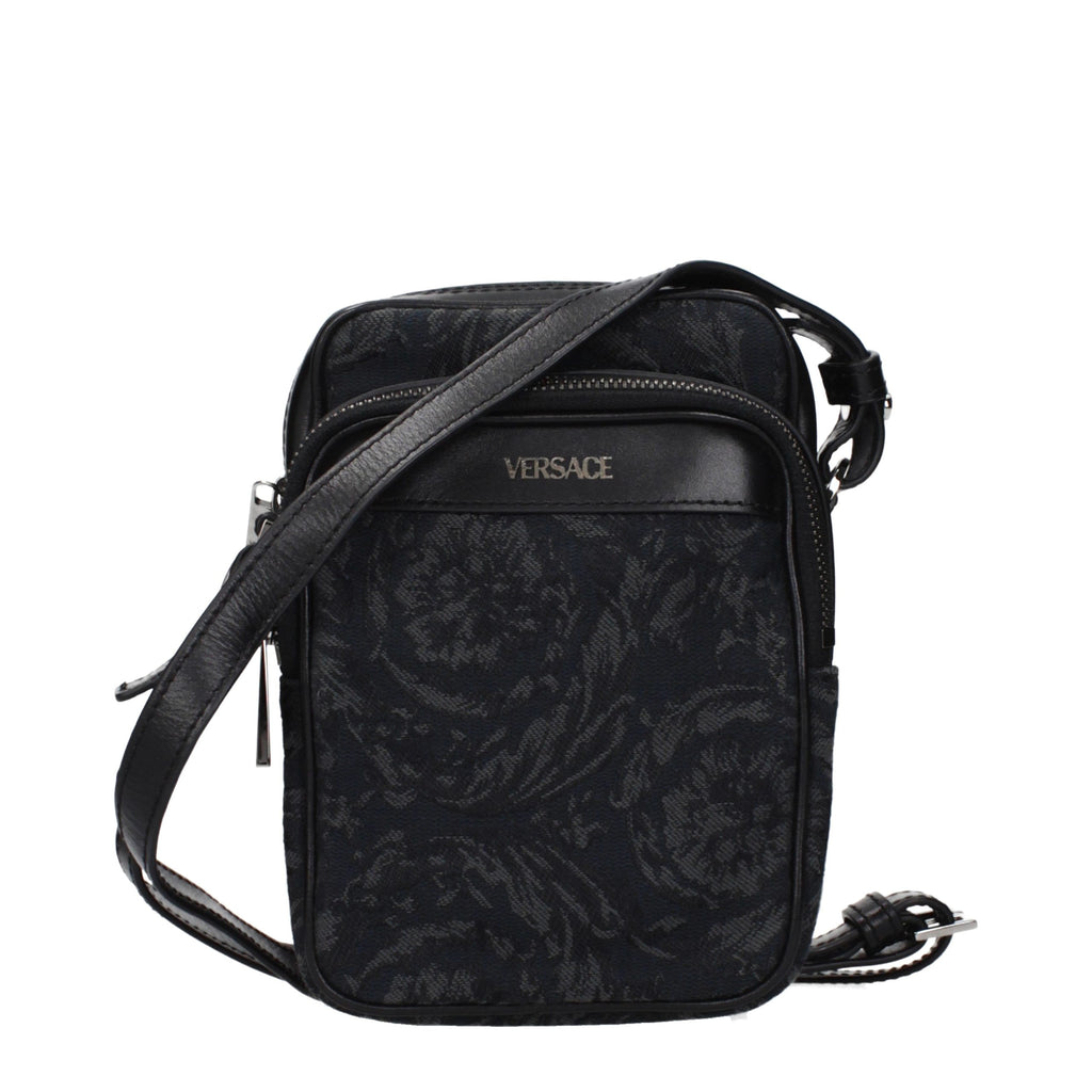 Sac bandoulière en tissu noir