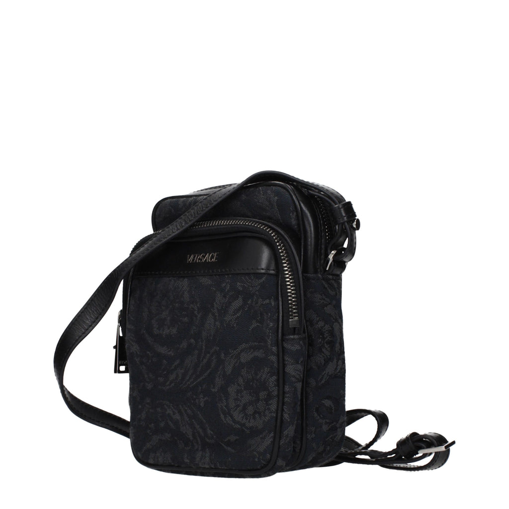 Sac bandoulière en tissu noir