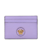 Porte-cartes en cuir violet