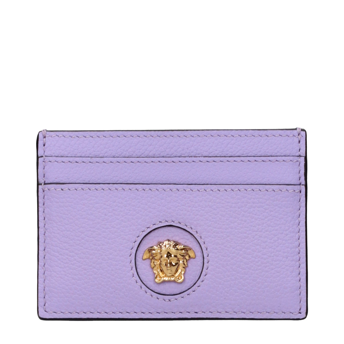 Porte-cartes en cuir violet