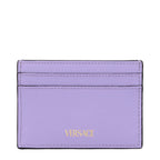 Porte-cartes en cuir violet