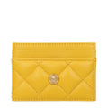 Porte-documents en cuir jaune