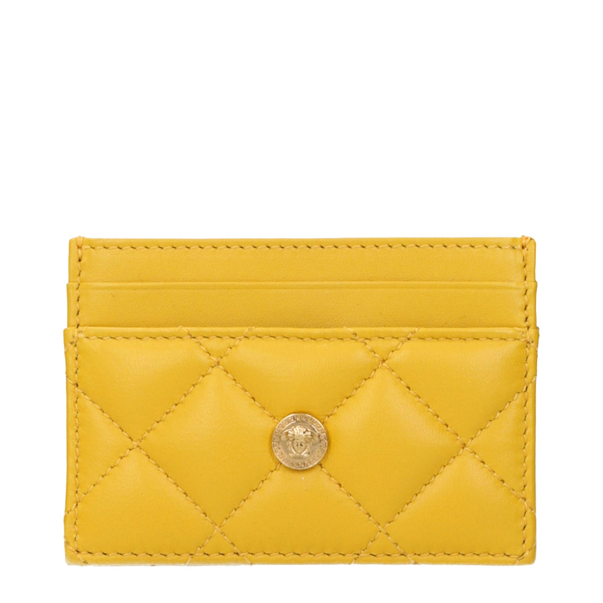 Porte-documents en cuir jaune