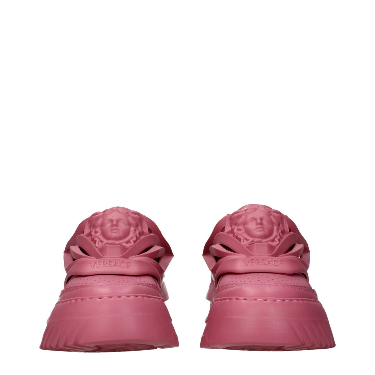 Baskets en cuir rose
