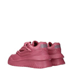 Baskets en cuir rose