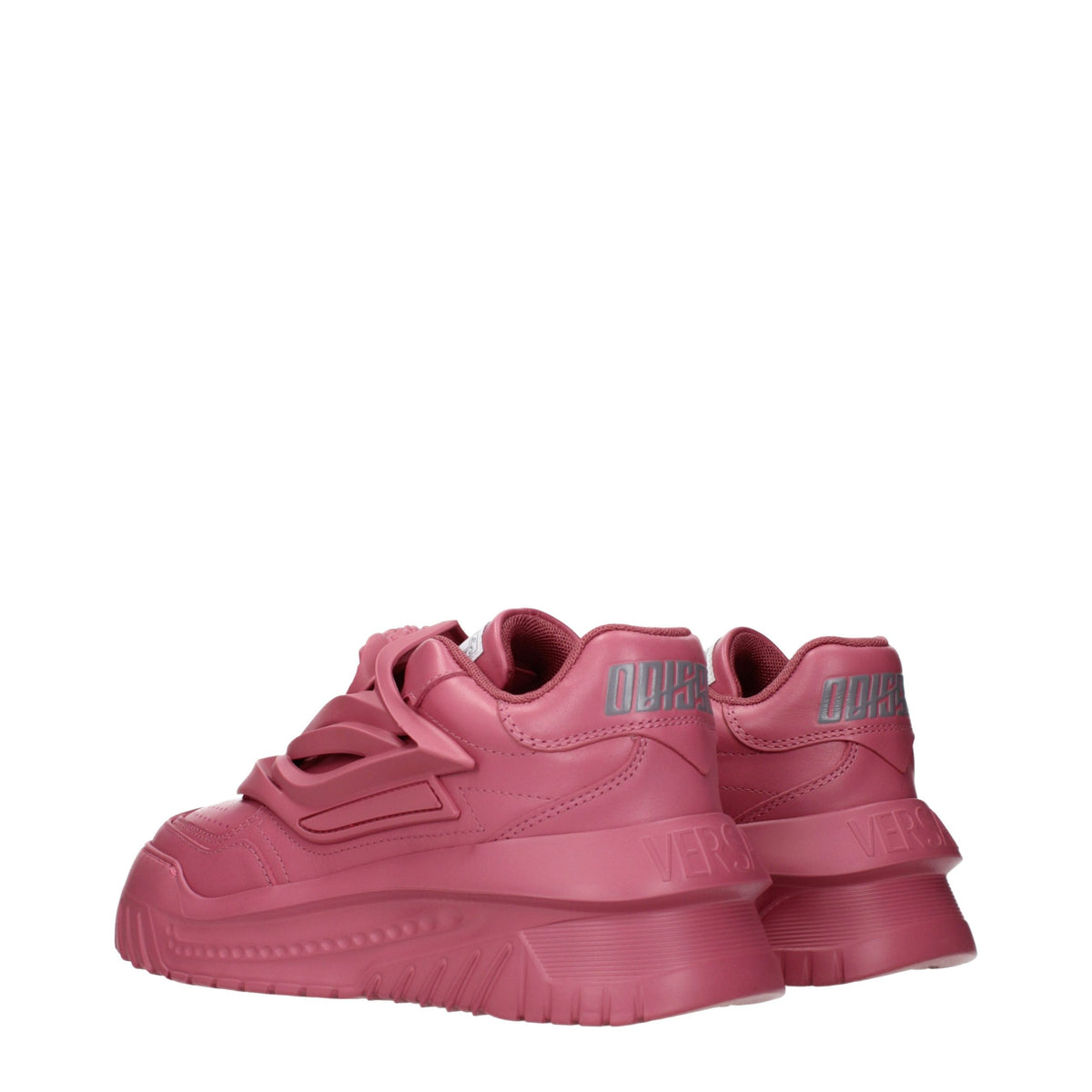 Baskets en cuir rose