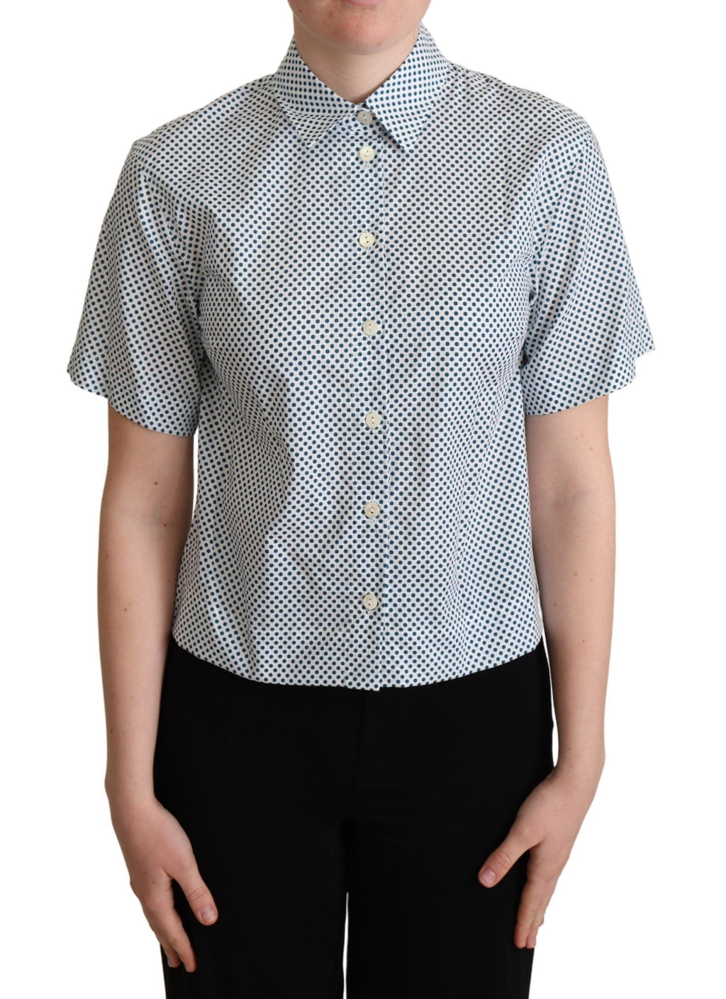 Blue and White Cotton Shirt
