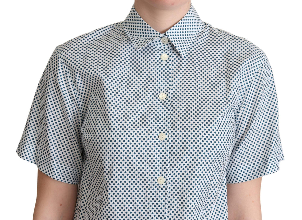 Blue and White Cotton Shirt