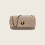 Quilted Medusa Shoulder Bag – Taupe