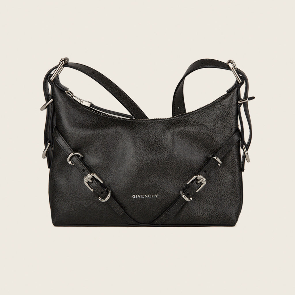 Buckled Leather Shoulder Bag