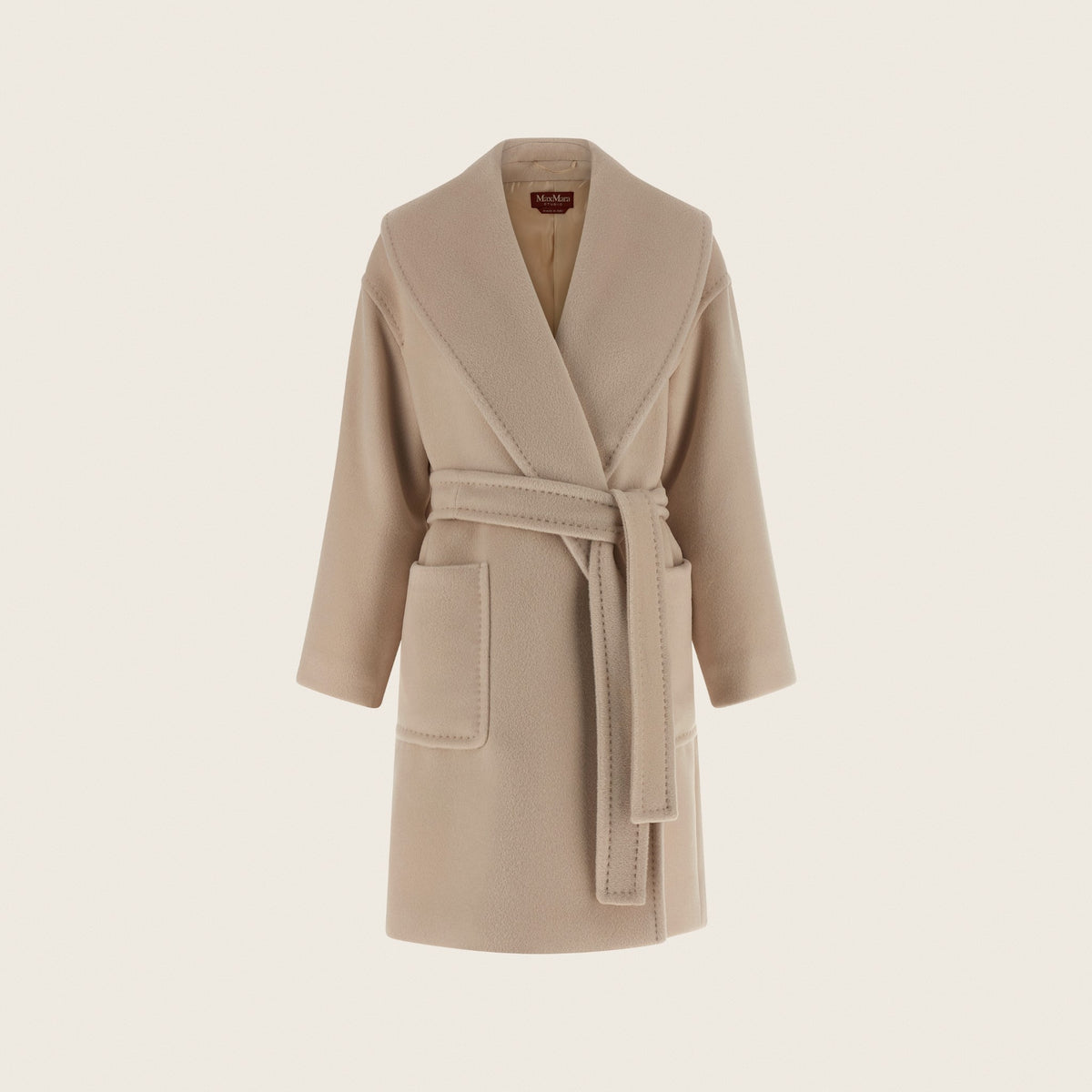 Manteau en laine beige