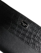 Logo Leather Wallet – Black