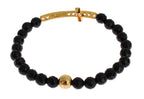 Cross Bracelet – Black Agate