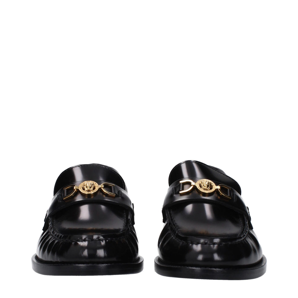Mocassins en cuir noir