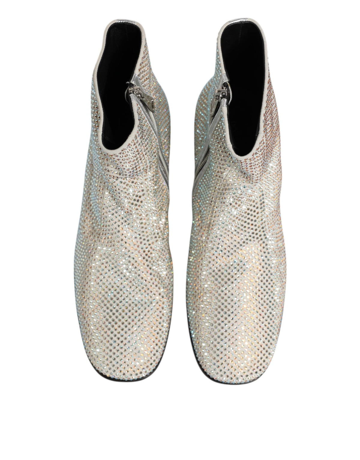 Crystal Ankle Boots – White