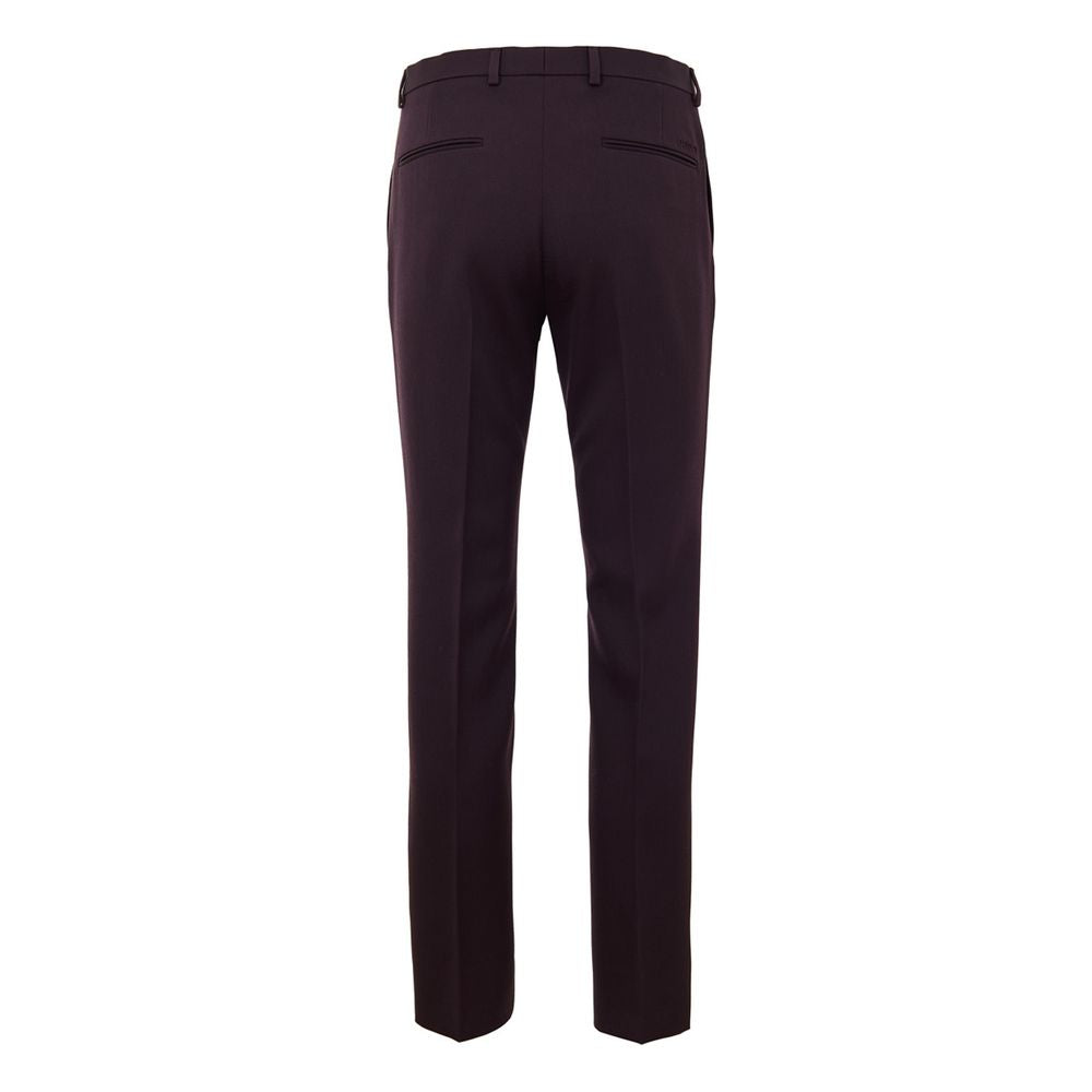 Pantalon en laine bordeaux