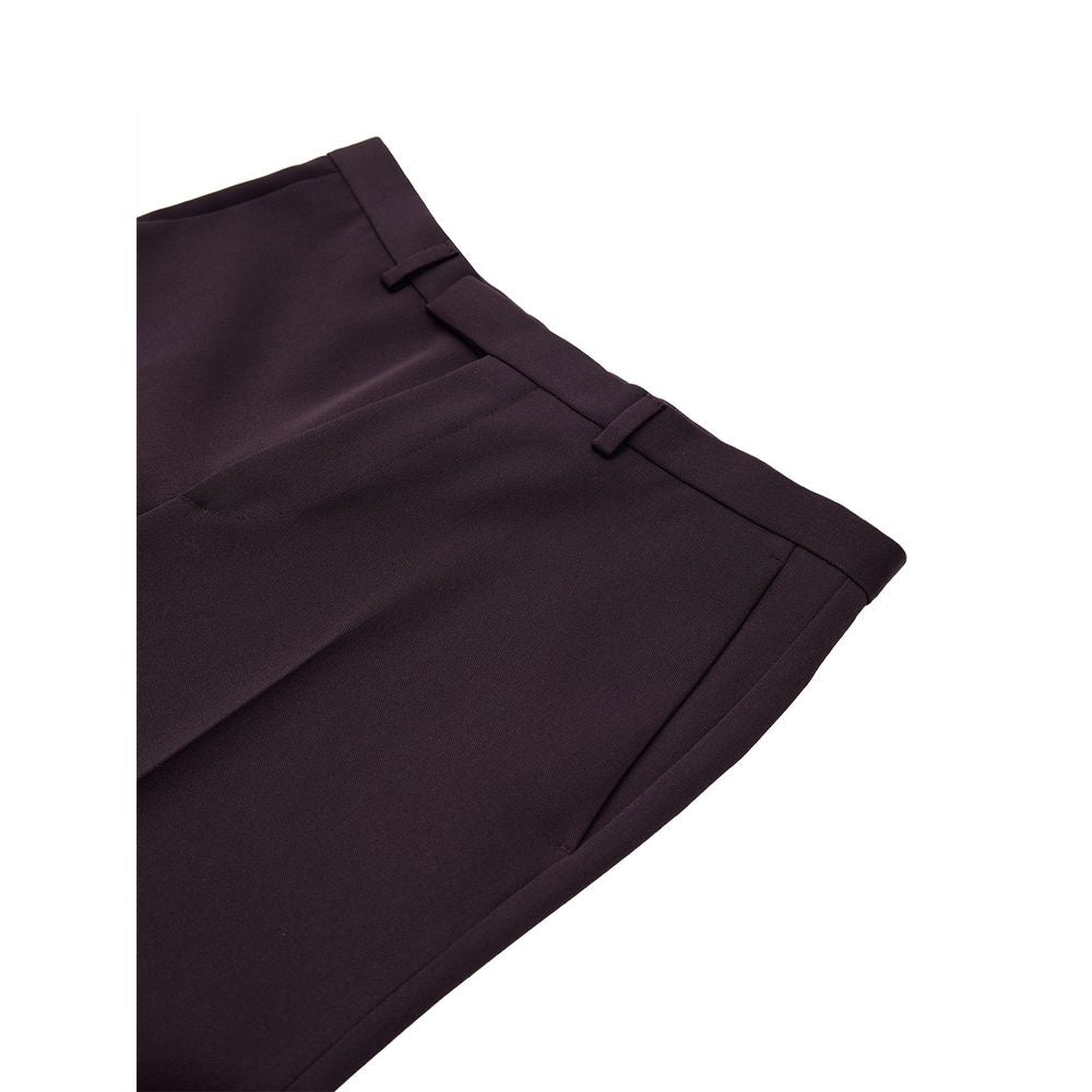 Pantalon en laine bordeaux