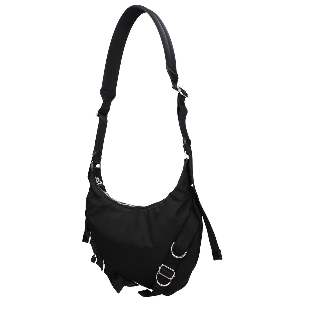 Sac bandoulière en nylon noir