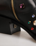 Crystal Ankle Boots – Black