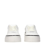 Baskets en cuir blanc
