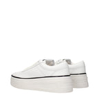 Baskets en cuir blanc