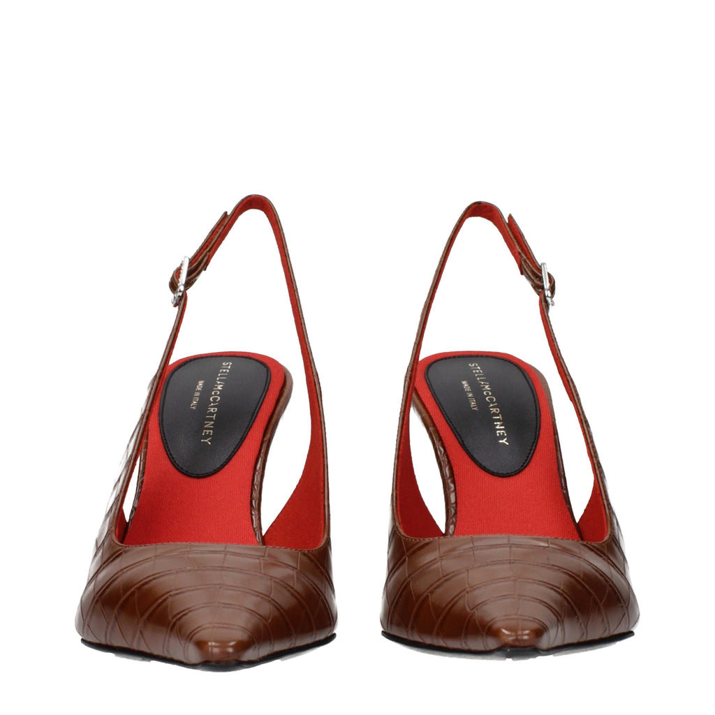 Escarpins en cuir – Marron