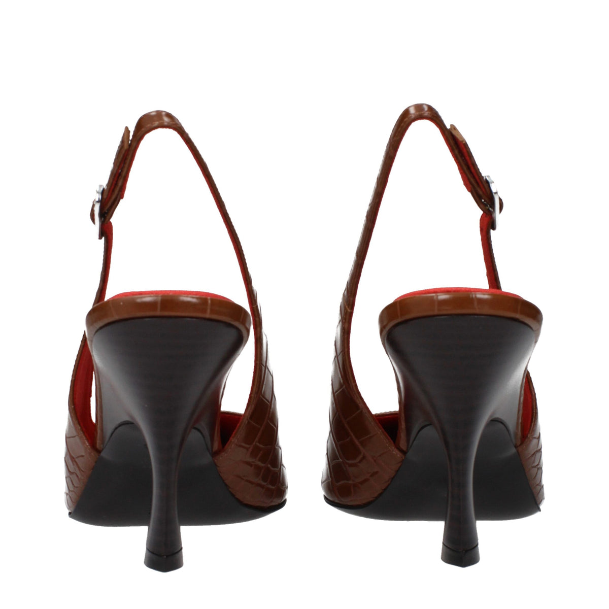 Escarpins en cuir – Marron