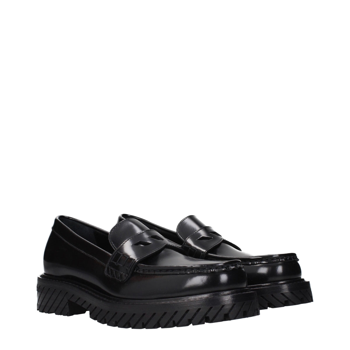 Mocassins en cuir – Noir