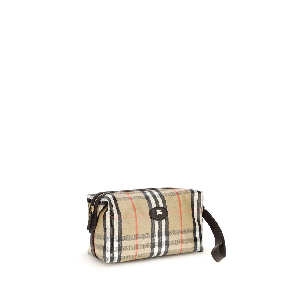Trousse de toilette en coton beige