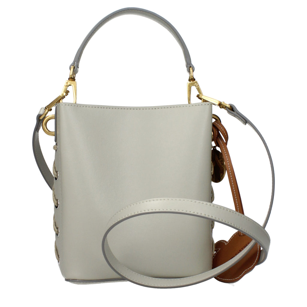 Grey Leather Handbag