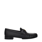 Mocassins noirs en cuir à enfiler
