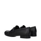 Mocassins noirs en cuir à enfiler