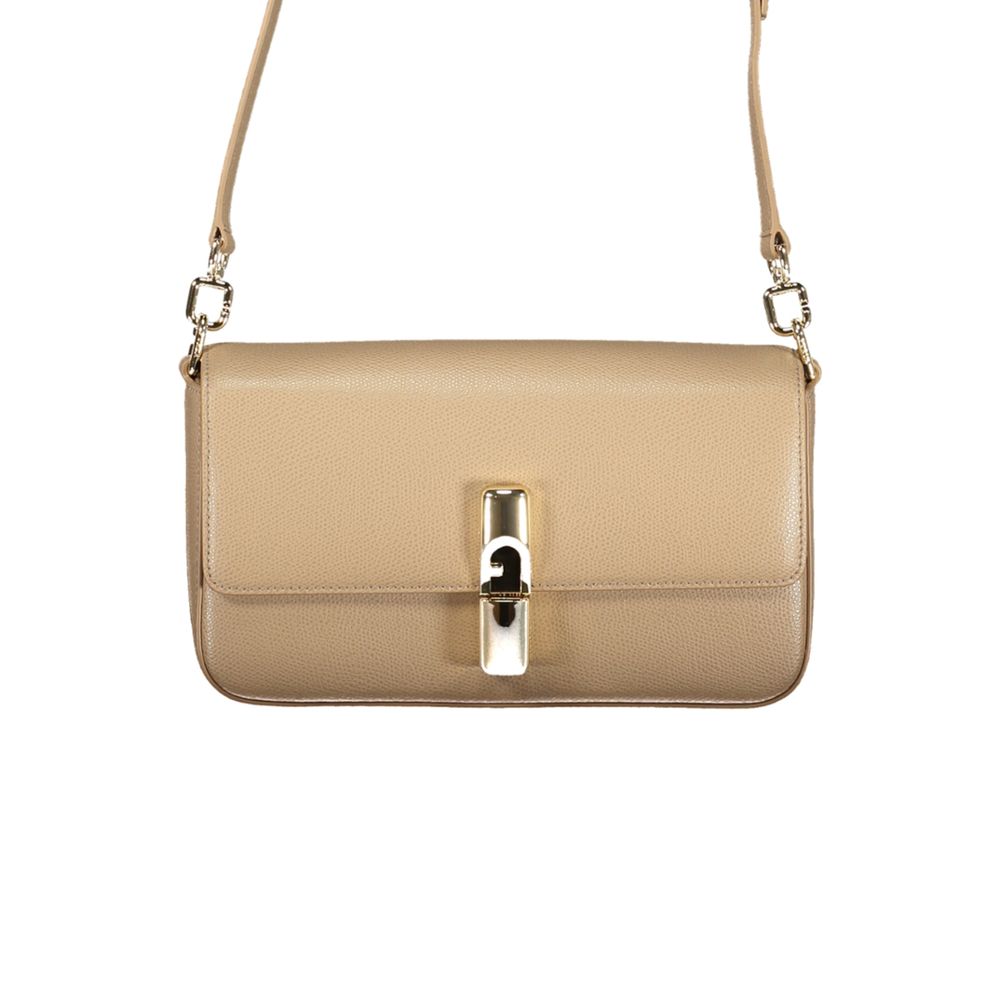 Beige Leather Handbag