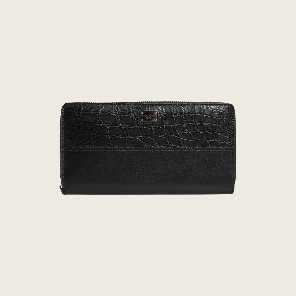 Logo Leather Wallet – Black