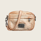 Sac à épaule Logo en cuir d'agneau – Beige