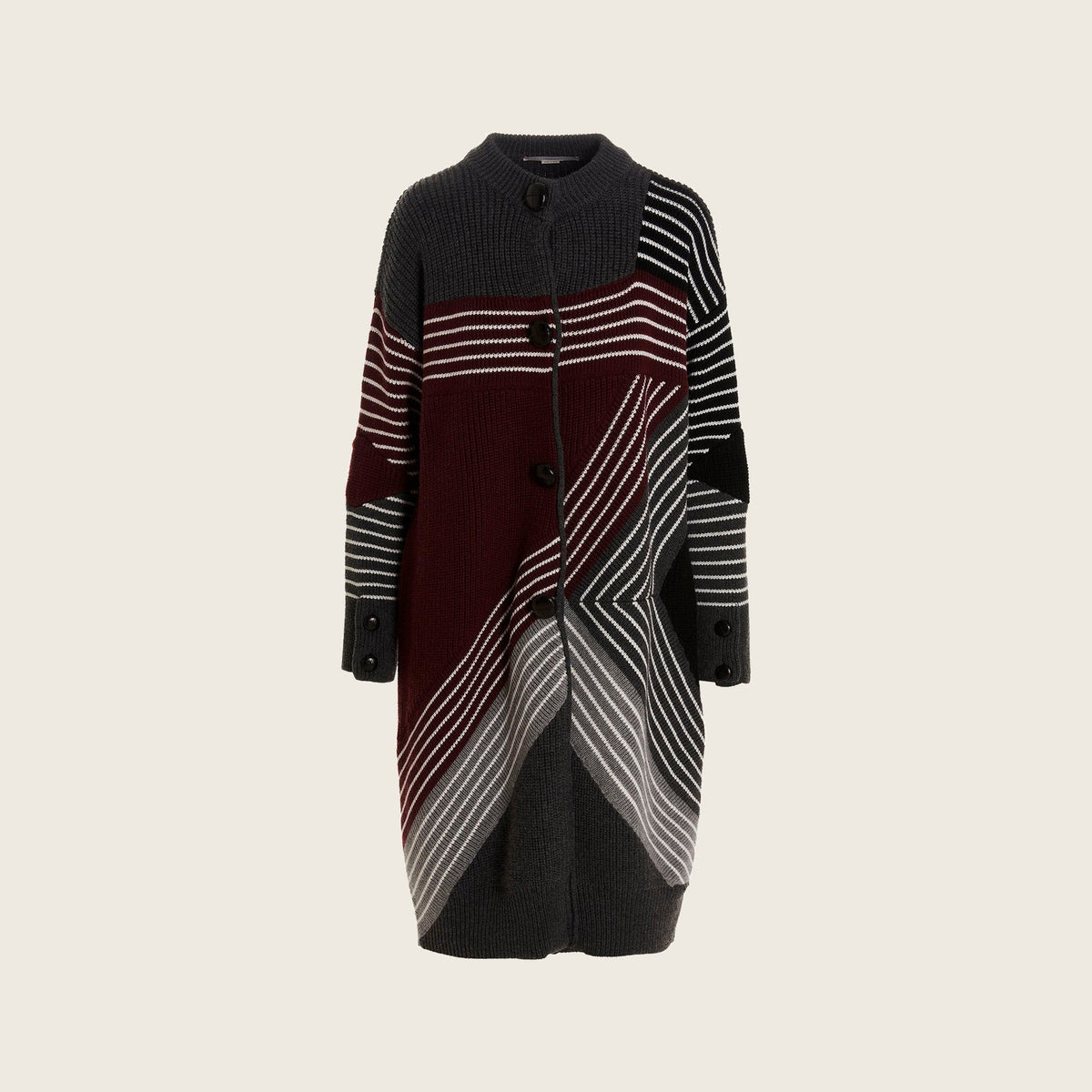 Virgin Wool Trench Coat – Multicolour