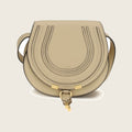 Sac à bandoulière Marcie en cuir – Beige