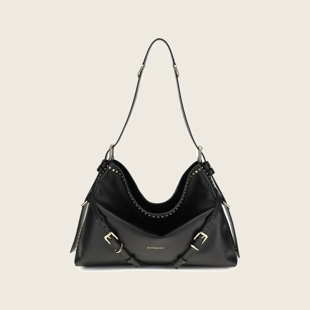 Voyou Leather Shoulder Bag – Black