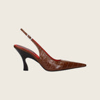 Escarpins en cuir – Marron