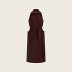 Wool Trench Coat – Burgundy