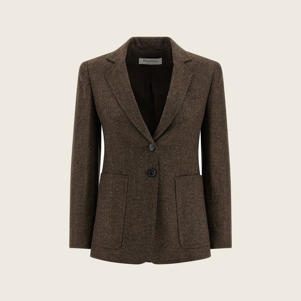 Blazer en laine vierge – Marron