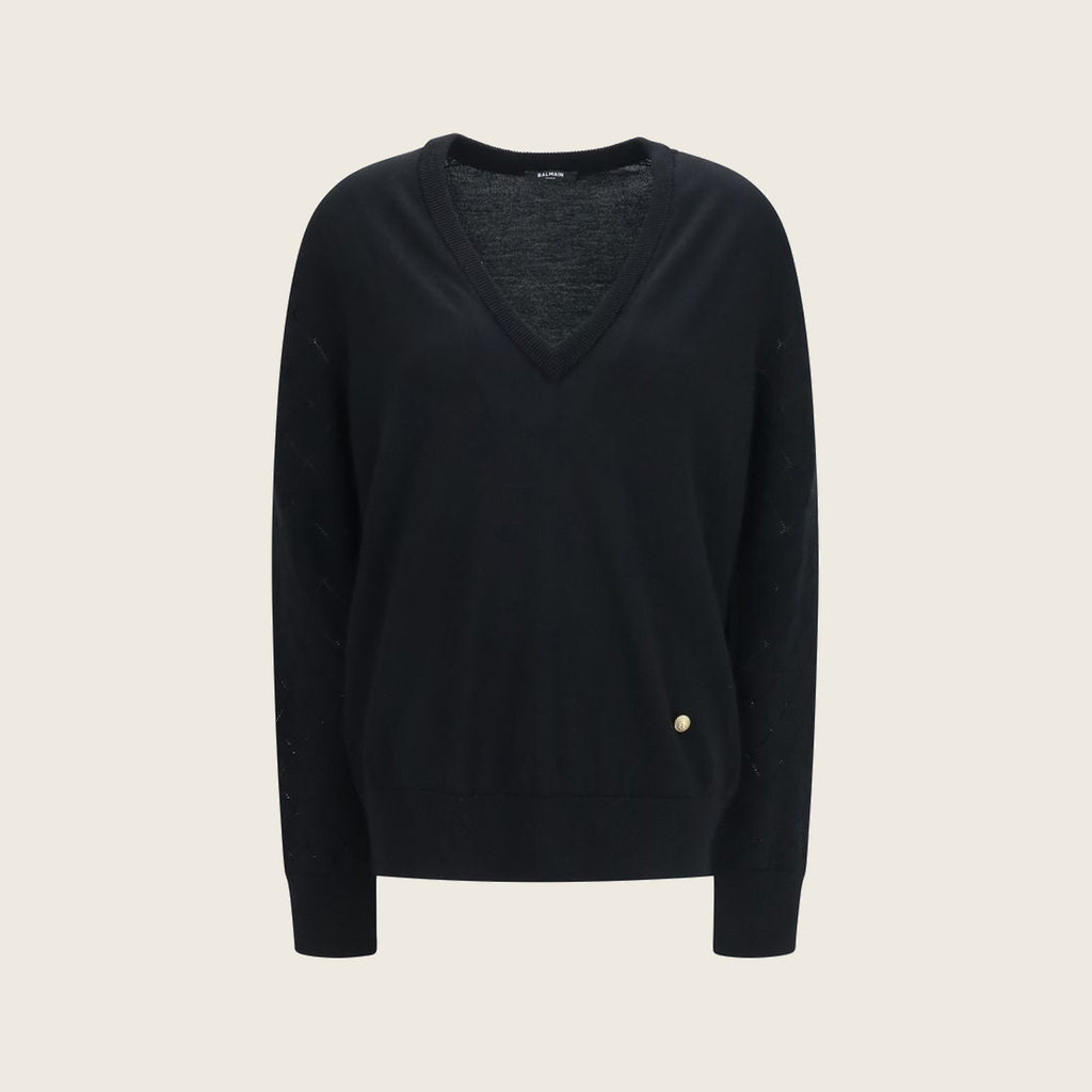 Sweat-shirt en laine – Noir