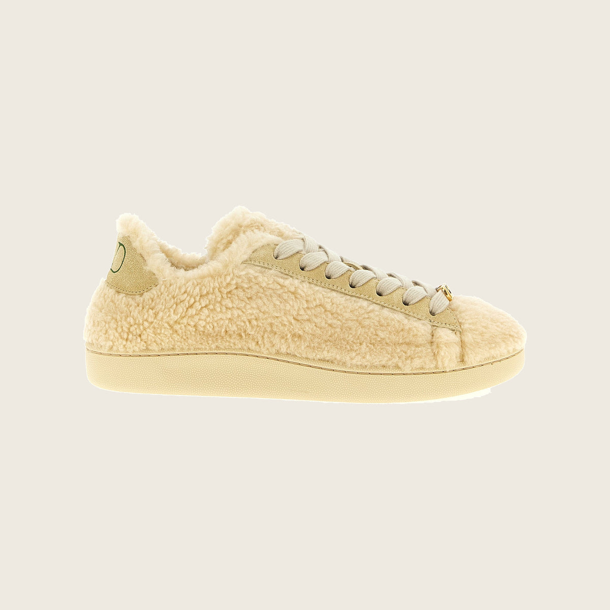 VLogo Wool Sneakers – Beige