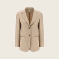 Leather Blazer – Beige